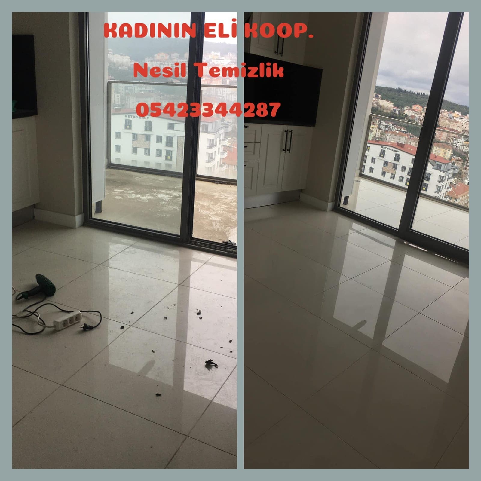 Yeni yapıda teslim temizliği